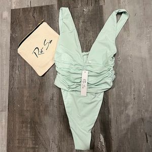 BRAND NEW RIOT SWIM one piece, riot swim light blue size small